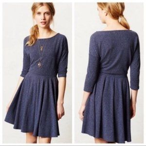 Anthropologie Puella Midday Blue Skater Dress